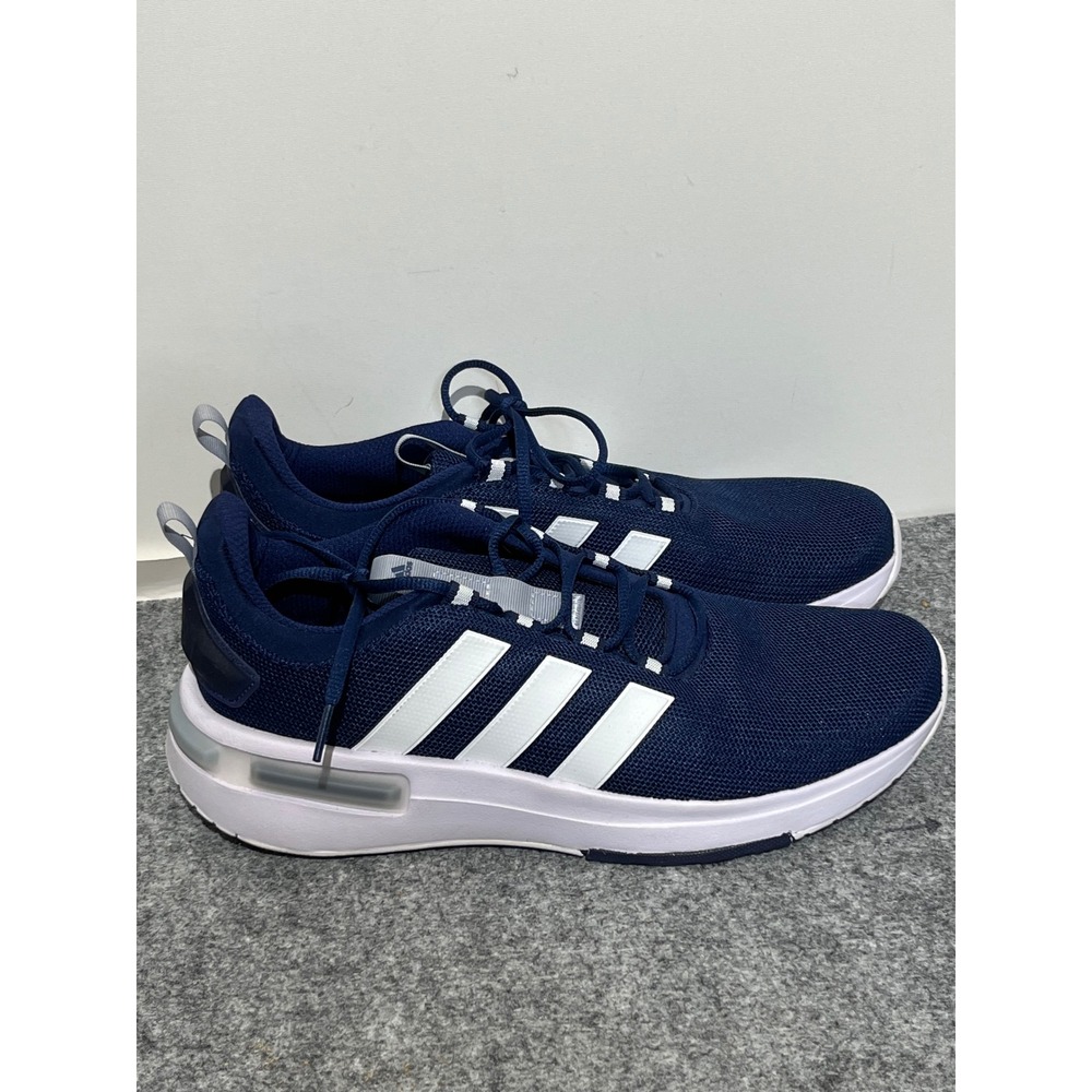 Adidas Racer TR21 Mens Navy Blue White Running Shoes Sneakers Size 11